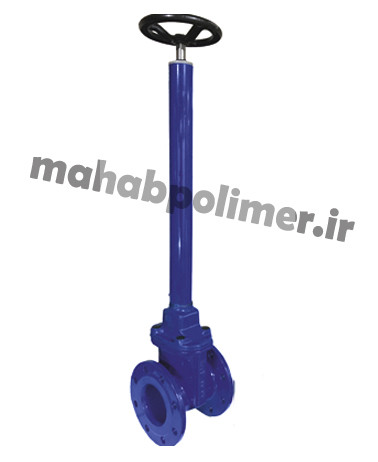 شیرکشویی چدنی زبانه لاستیکی دسته یک متری مهاب